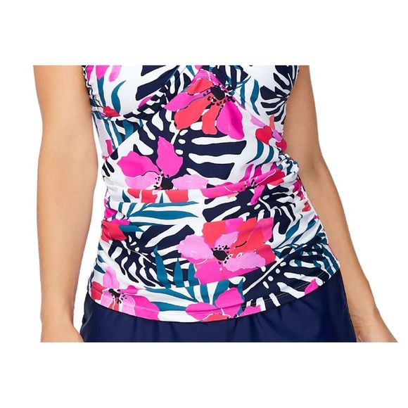 Island Escape Women's Lux Strapless Tankini Top Swimsuit White Size 12 - Picture 3 of 3